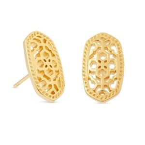 Kendra Scott Gold Filigree Stud Earrings
